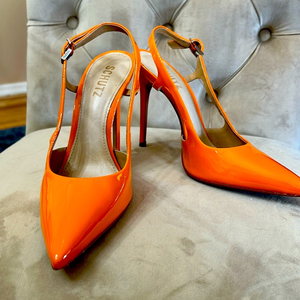 Orange Schutz heels- Never worn.